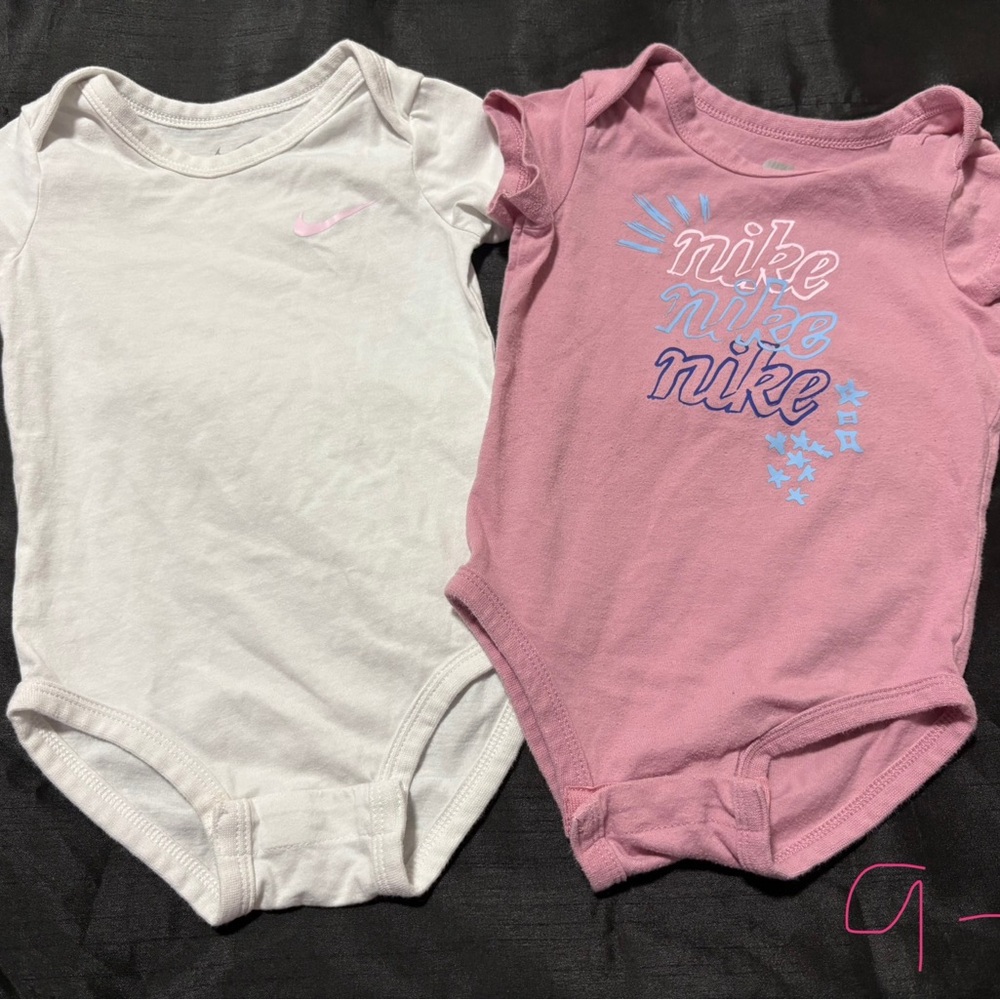 Nike Kids Bodysuit Set - White and Pink